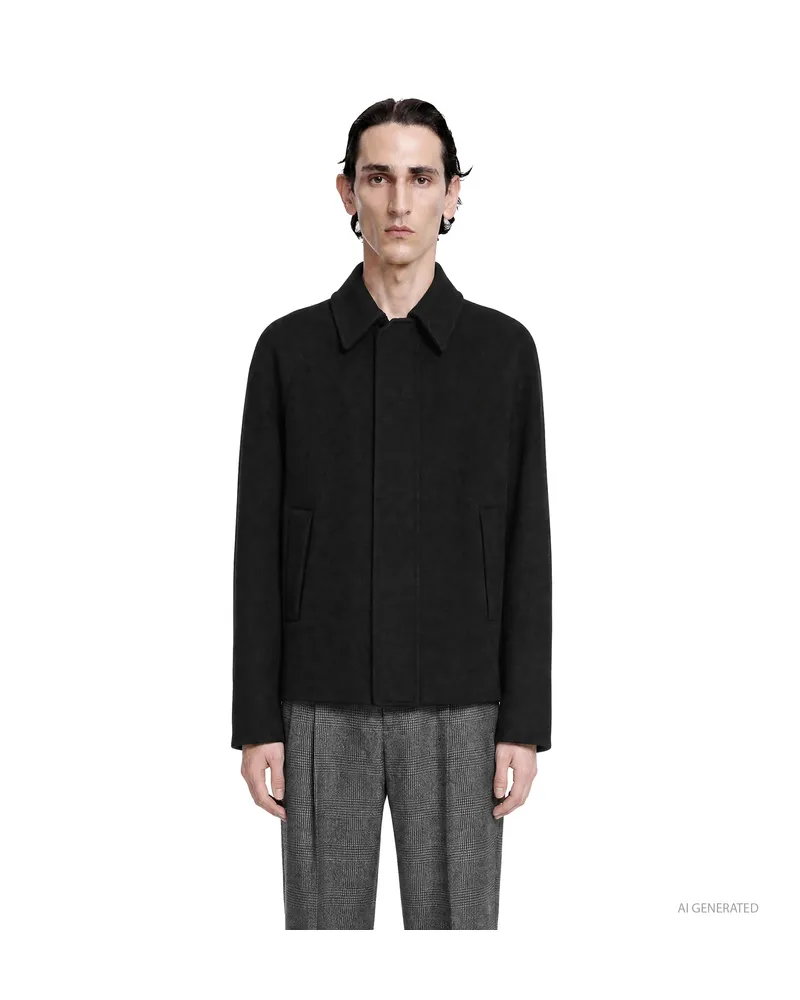 LARDINI Wool Jacket Black