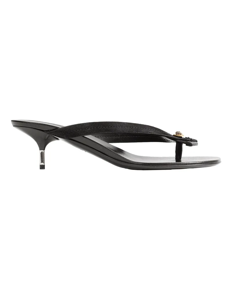 Versace Gavriel Suede Thong Sandals Black