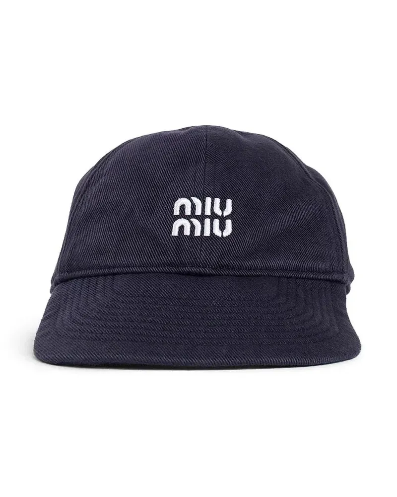 Miu Miu Denim baseball cap Blue