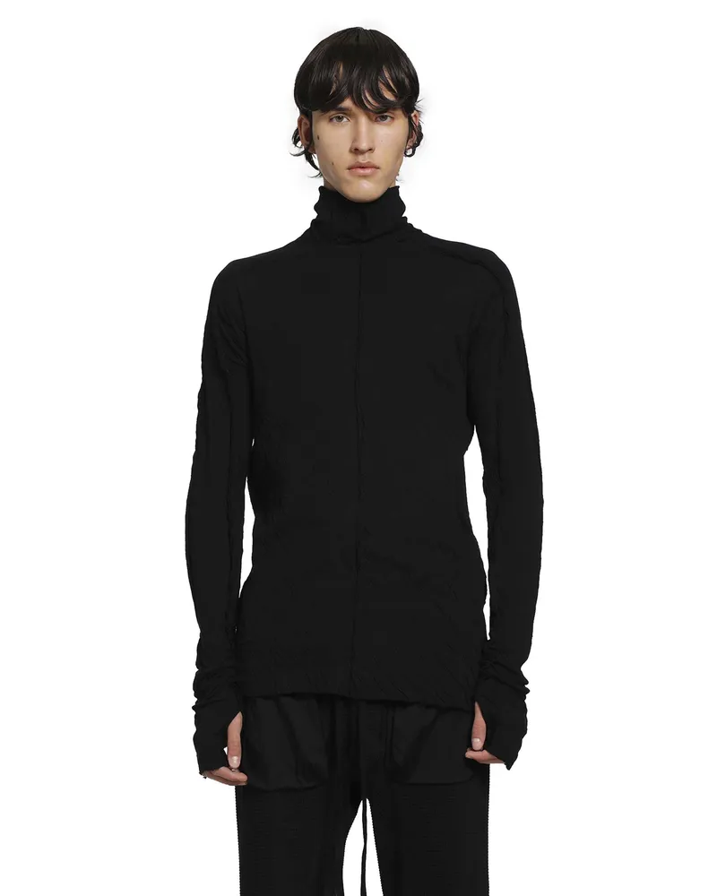 THOM KROM Roll Neck Long Sleeve T-Shirt Black
