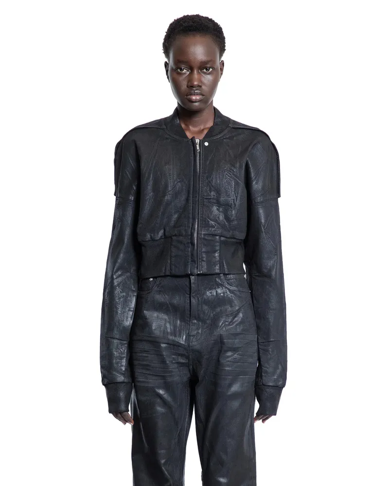 DRKSHDW by Rick Owens Hollywod Cropped Flight Jacket Black