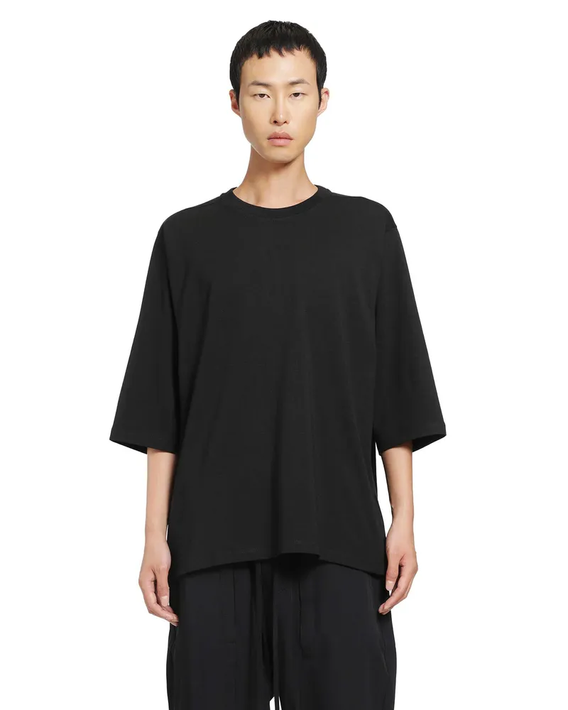 THOM KROM Printed Round Neck T-Shirt Black