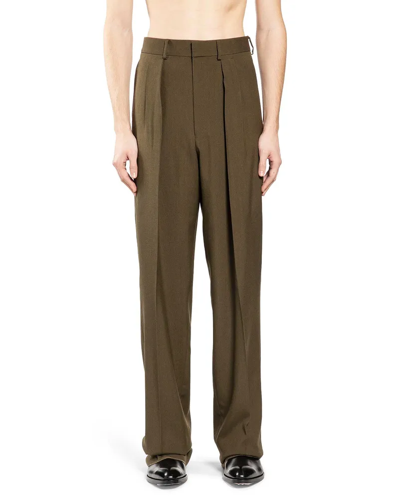 Tom Ford Double Pleat Trousers Green