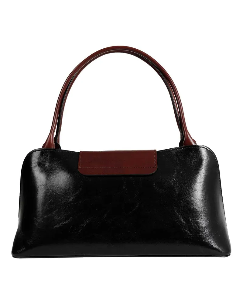 Versace Vivian Leather East/West Shoulder Bag Black