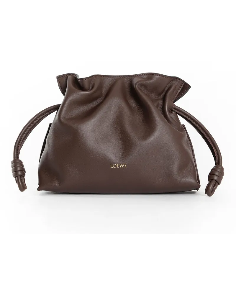 Loewe Mini Flamenco Clutch in Nappa Calfskin Brown