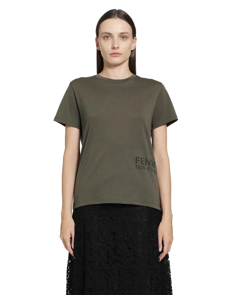 Fendi Short Sleeve T-shirt Green