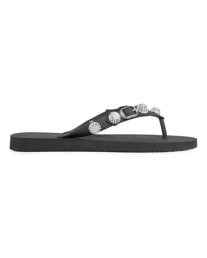 Balenciaga Cagole thong slides Black