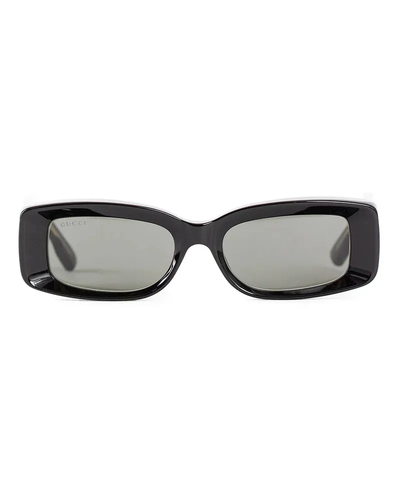 Gucci Rectangular Acetate Sunglasses Black