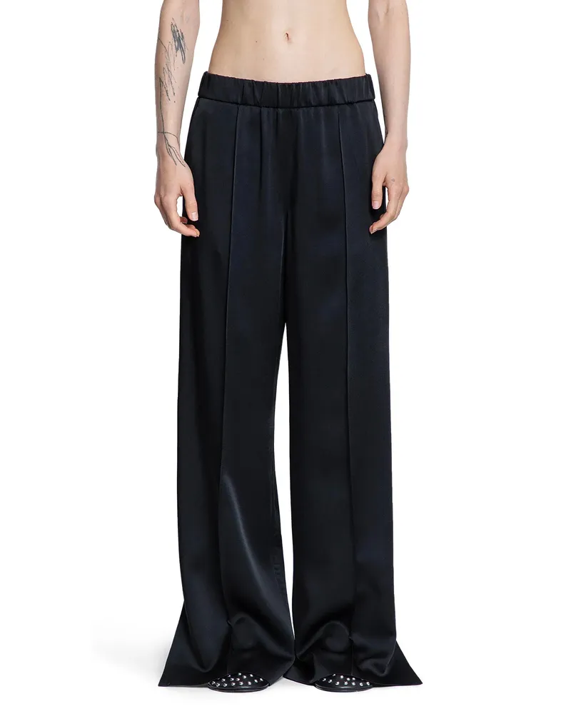 Jil Sander Envers Satin Trousers Black