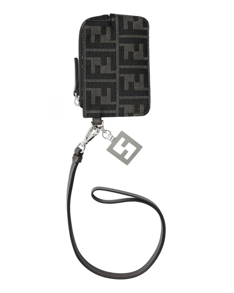 Fendi Jacquard Card Holder Brown