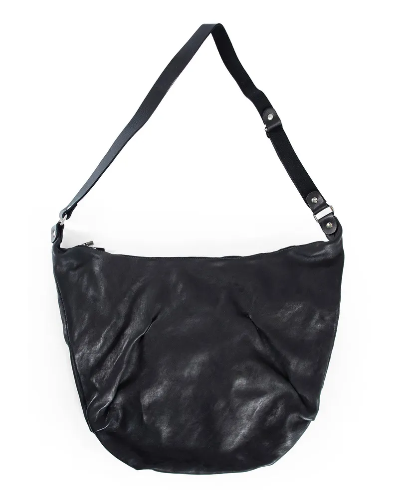 GUIDI Soft Horse Full Grain Crossbody Bag Black