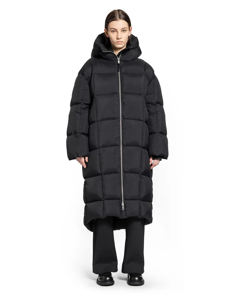THOM KROM Hooded Nylon Down Coat Black