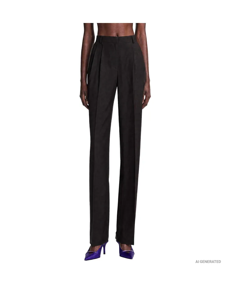 Tom Ford Light Virgin Wool Tailored Trousers Brown