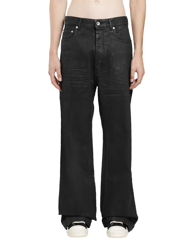 DRKSHDW by Rick Owens Tower Geth Jeans in 13oz Wax Denim Black