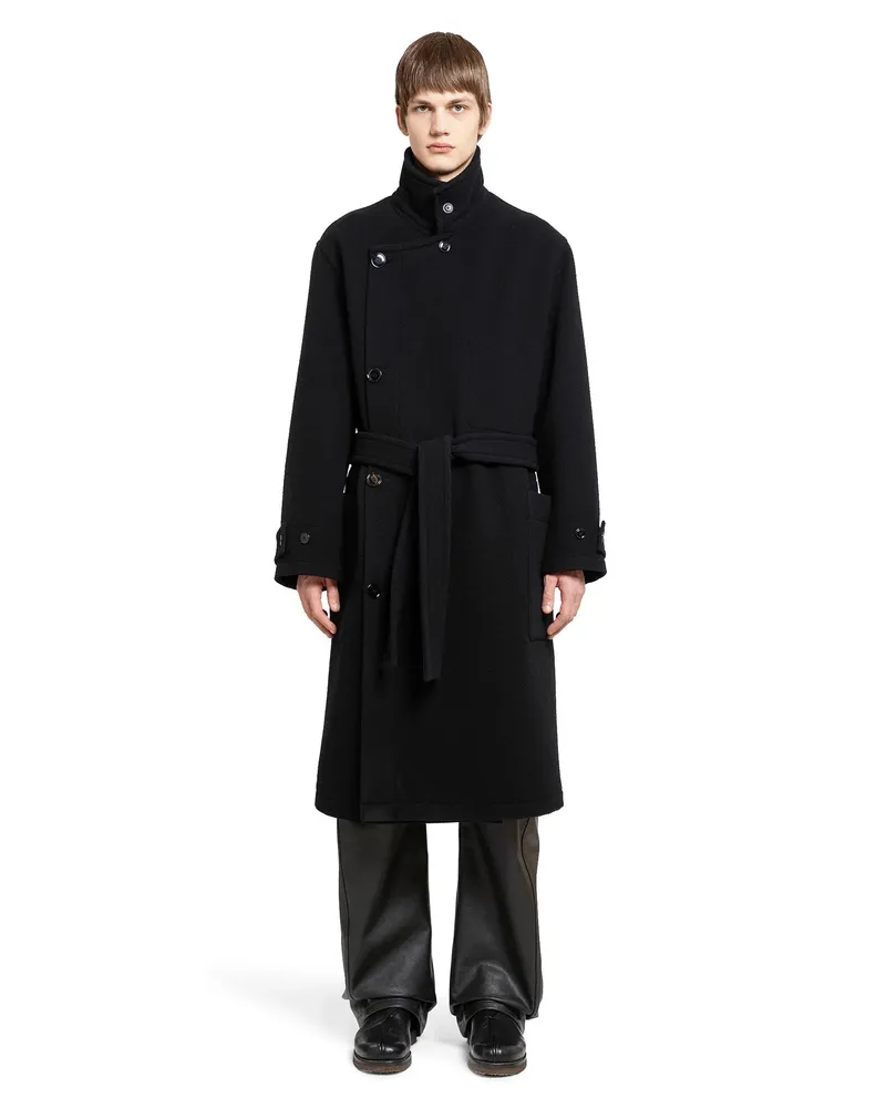 Christophe Lemaire Wrap Coat Black