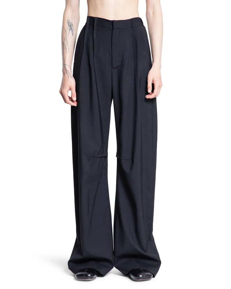 Maison Margiela WOMAN BLACK TROUSERS Black