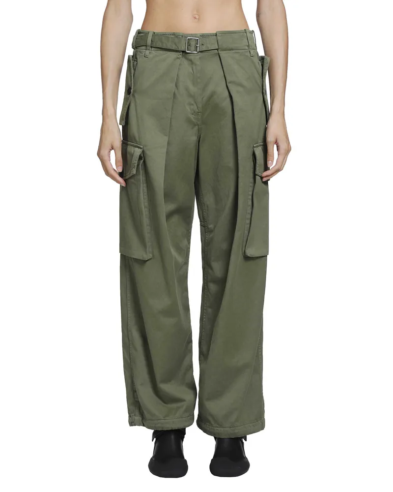 Loewe Cotton Cargo Trousers Green