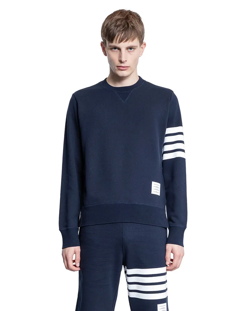 Thom Browne Loopback 4-Bar Sweatshirt Blue