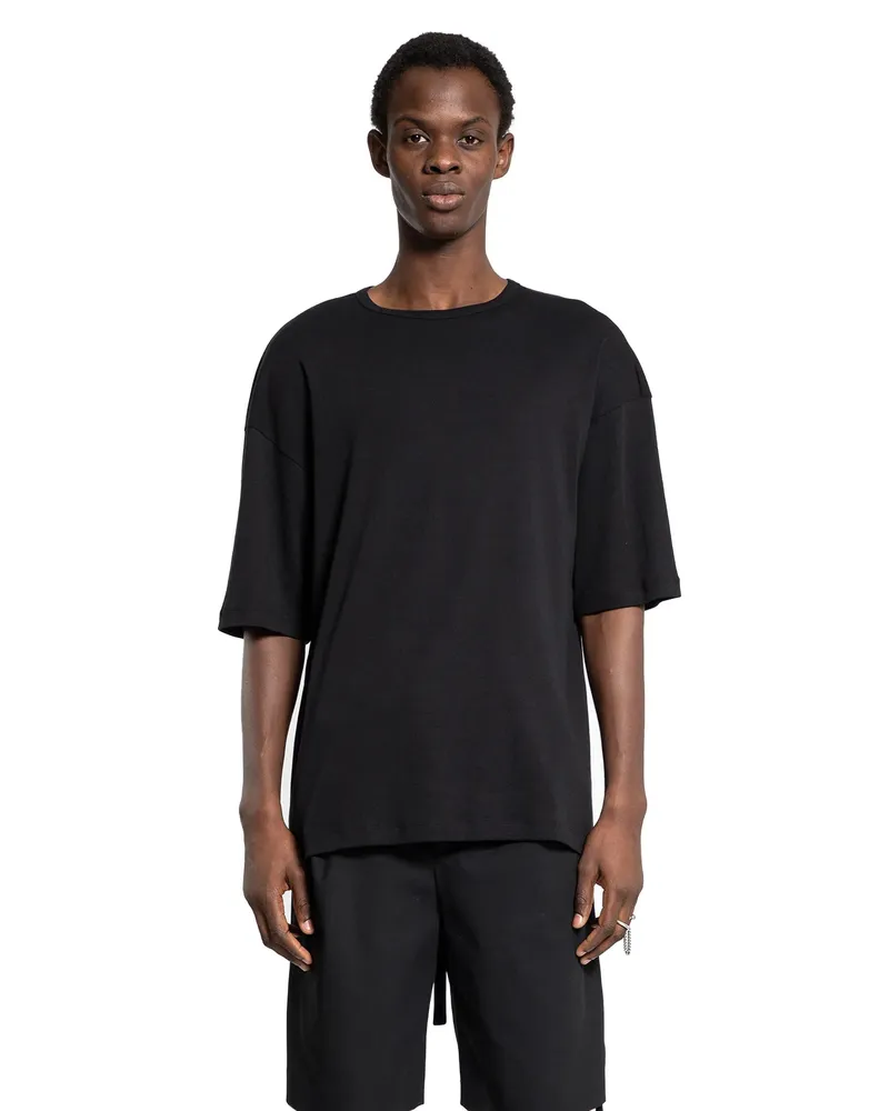 Ann Demeulemeester Dieter FW24 Poem High-Comfort T-Shirt Black