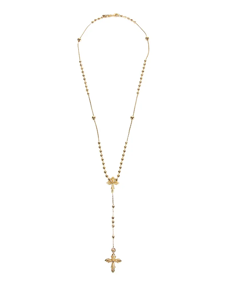 Emanuele Bicocchi Beaded Rosary Necklace Gold
