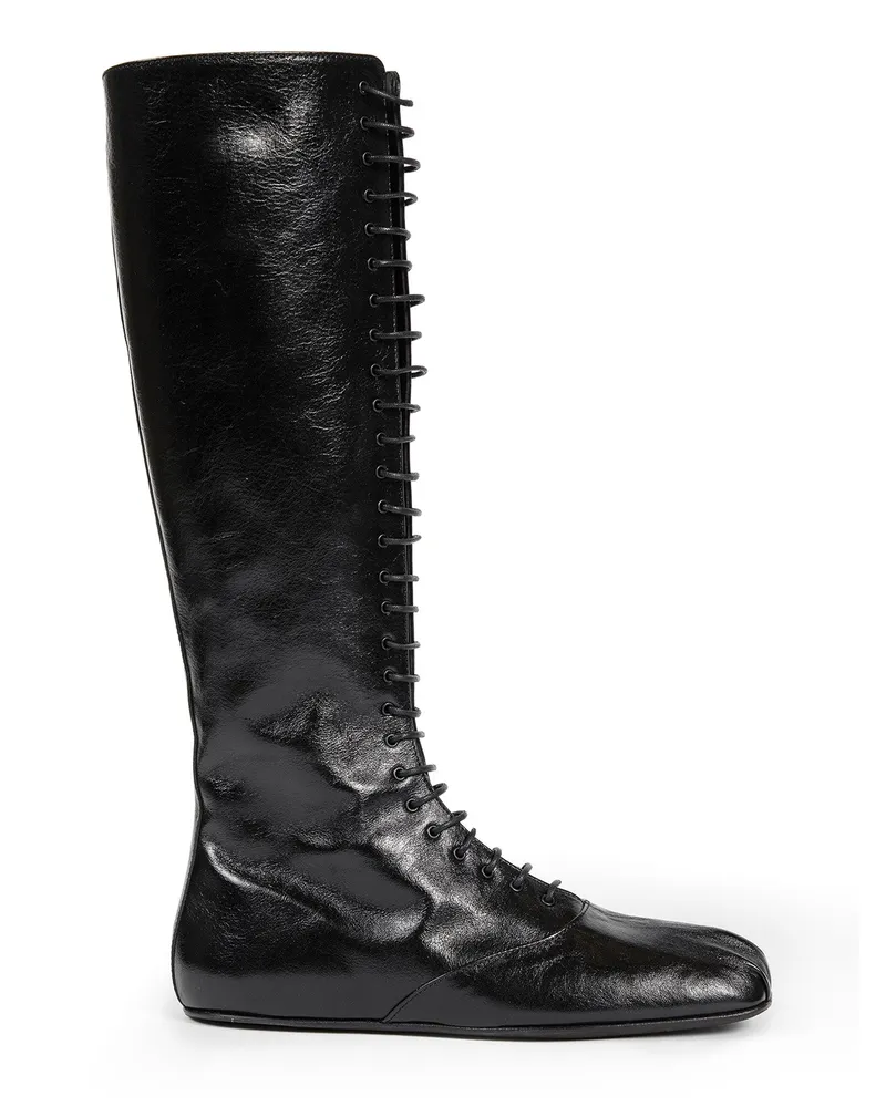 Ann Demeulemeester Ysha Boots in Semi-Shiny Leather Black