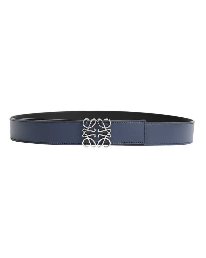 Loewe Leather Reversible Anagram Belt Blue