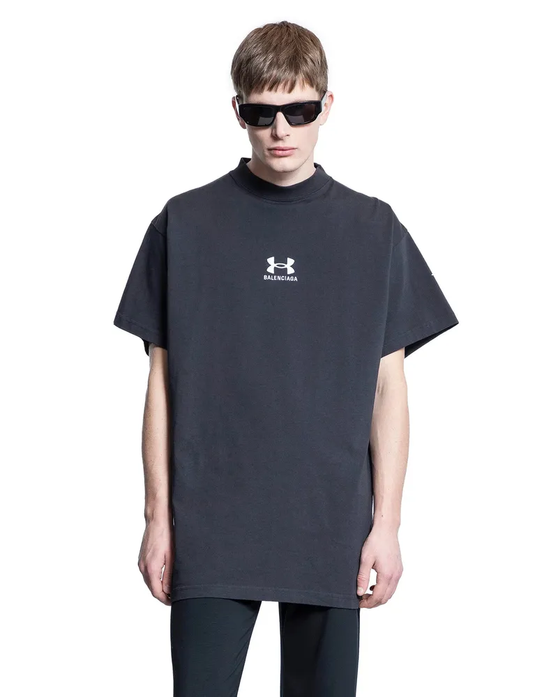 Balenciaga MAN BLACK T-SHIRTS & TANK TOPS Black