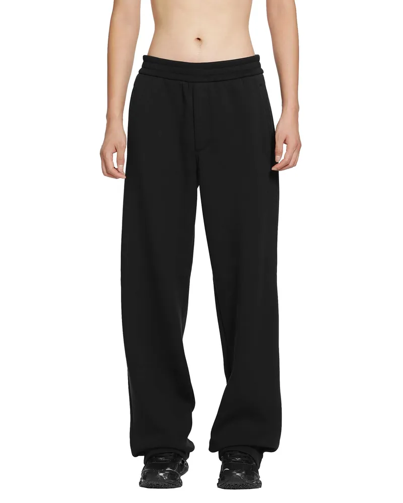 Emporio Armani Oversized Jersey Sweatpants Black