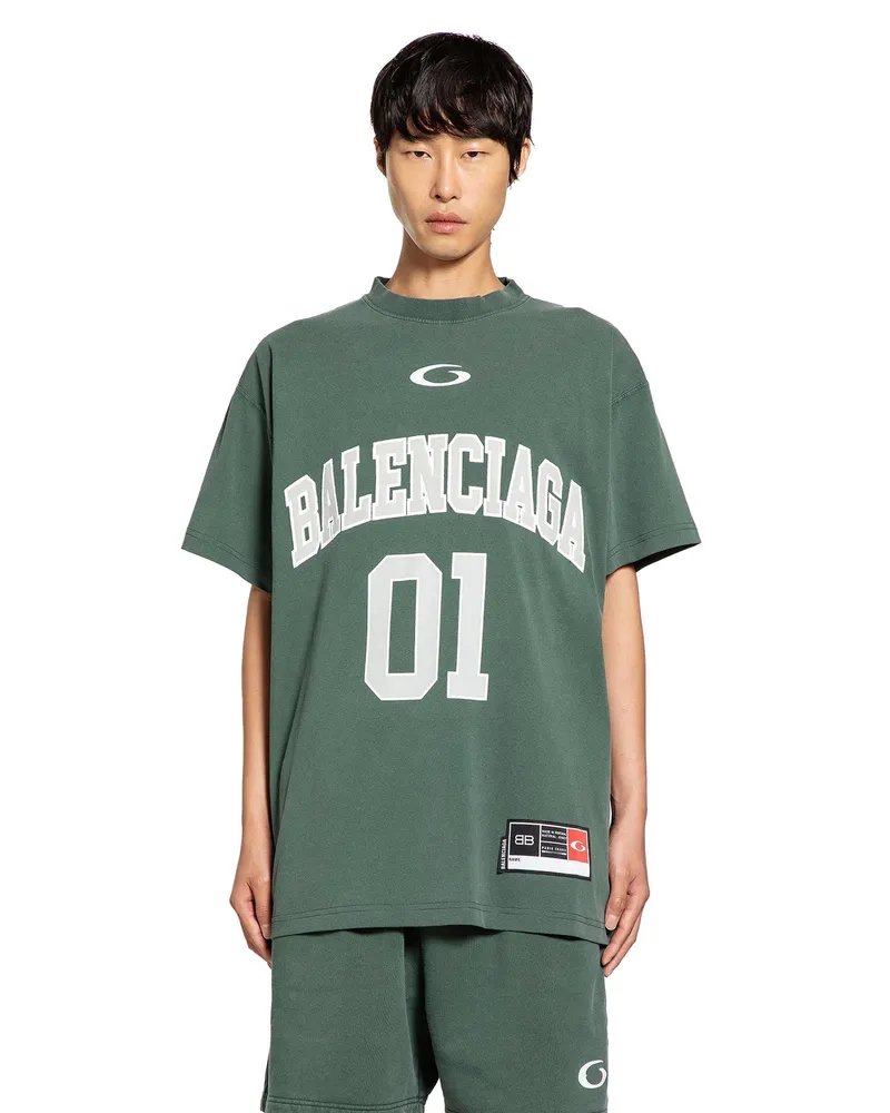 Balenciaga Basketball Oversized T-Shirt Green