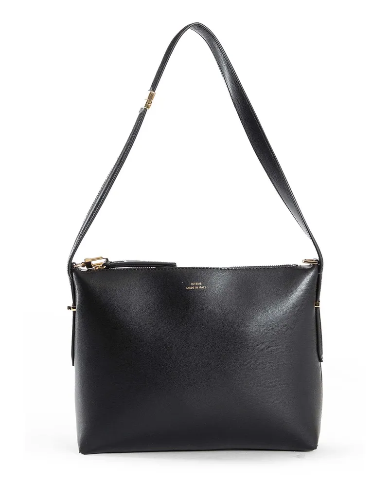Totême Scoop Leather Shoulder Bag Black