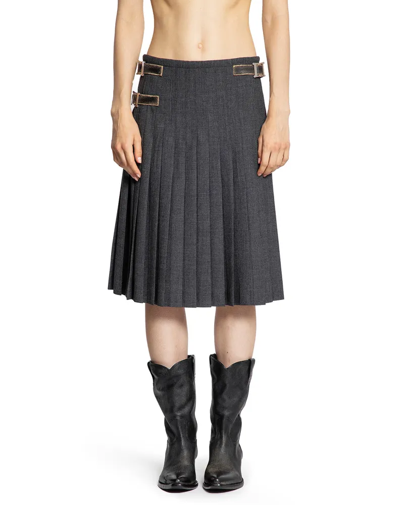 Prada Wool Kilt Grey