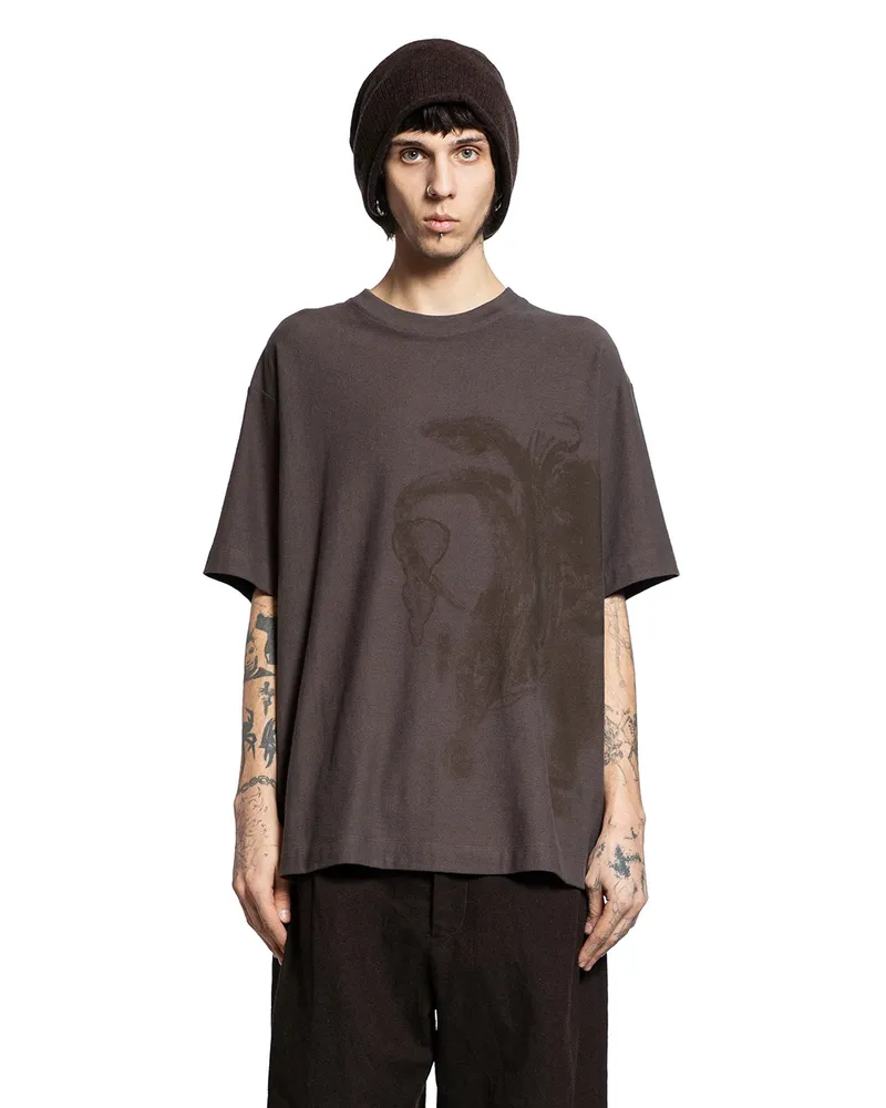 Ziggy Chen Digital print Oversized T-Shirt Brown