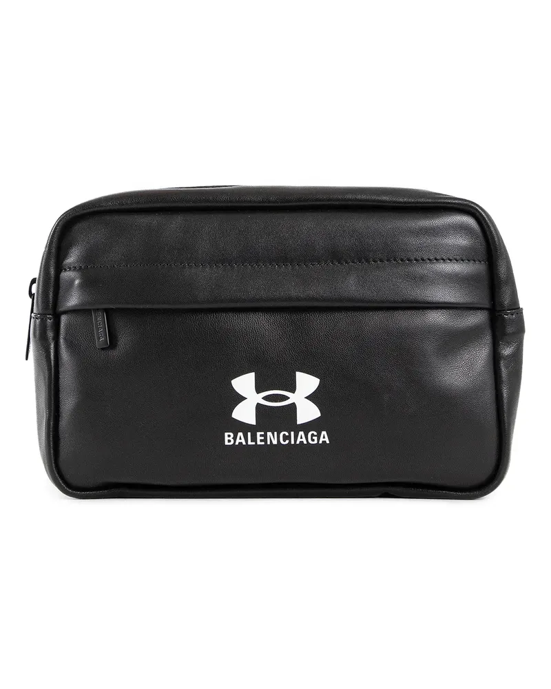 Balenciaga under amour collaboration leather pouch Black