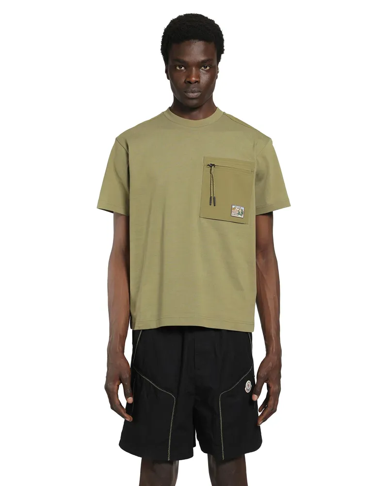 Moncler Utility Pocket Cotton T-Shirt Green