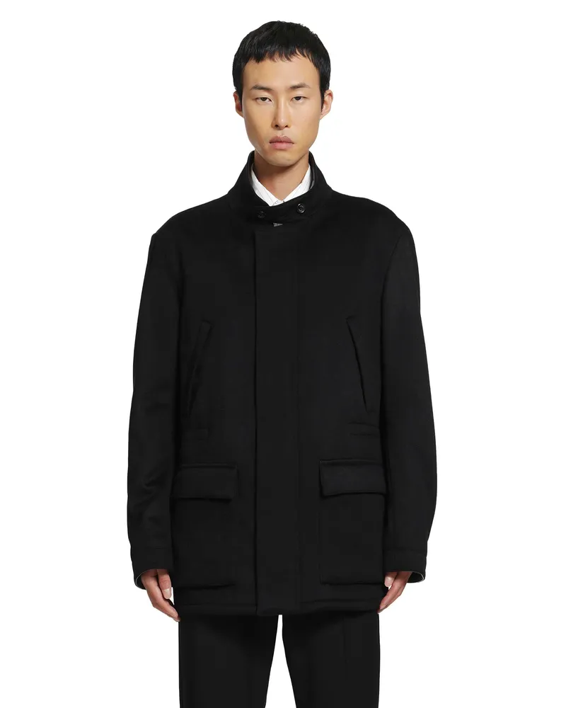 LARDINI Cashmere Field Jacket Black