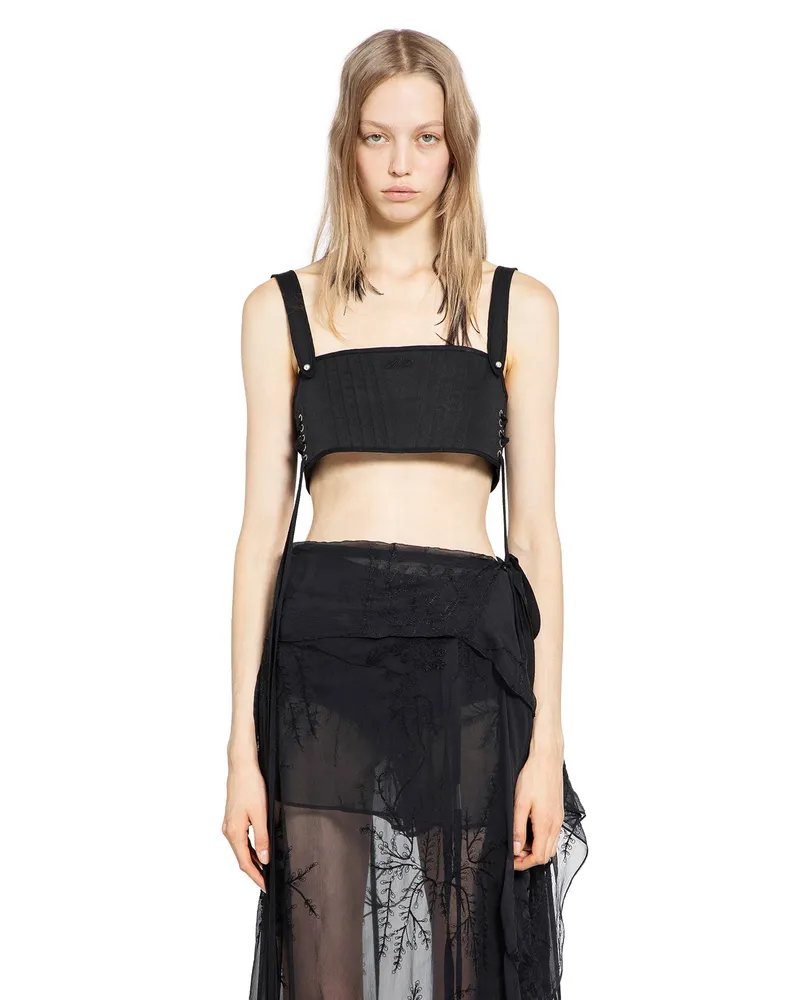 Ann Demeulemeester Mini Bustier Top Black