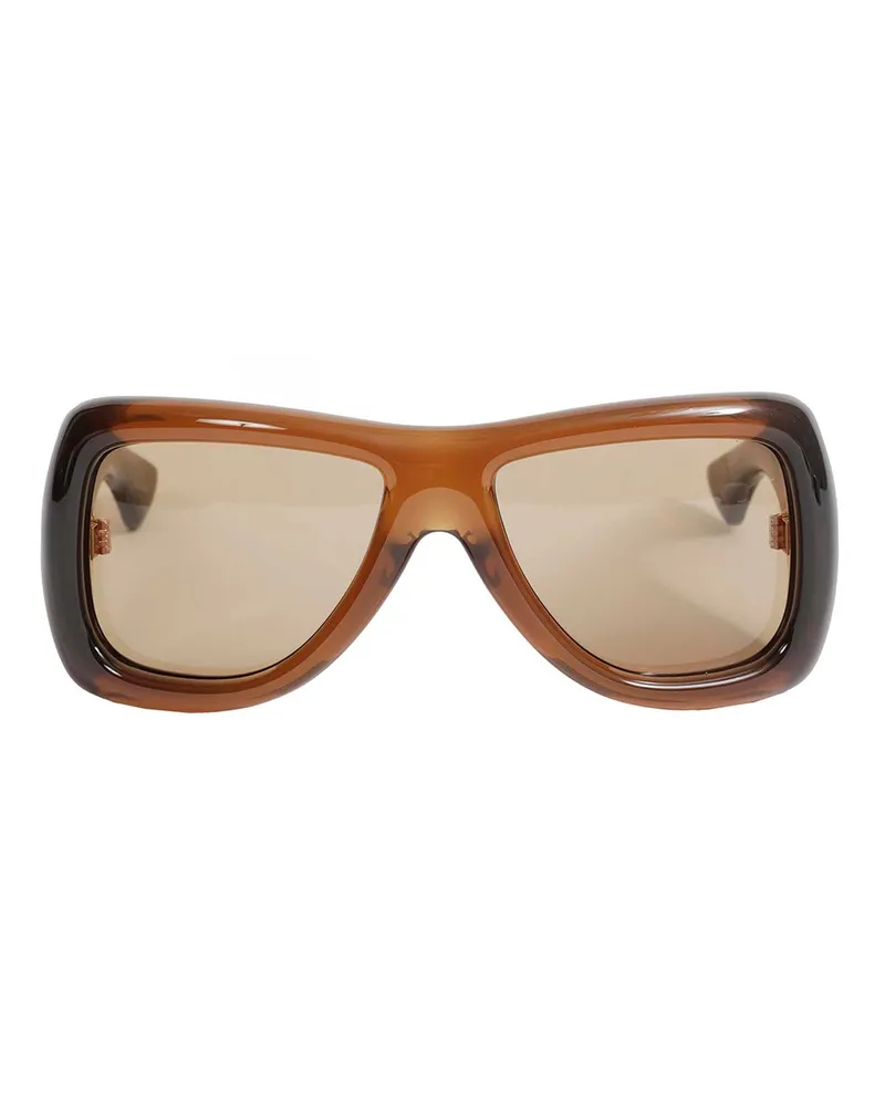 Saint Laurent Oversized Pillowed Sunglasses Brown