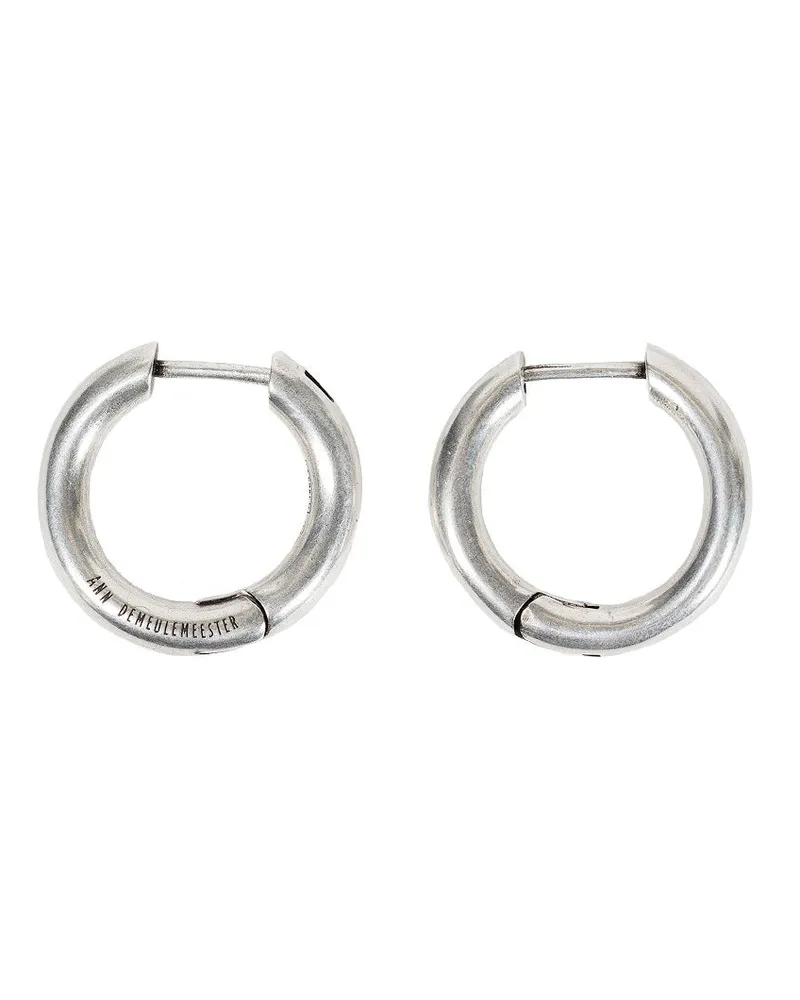 Ann Demeulemeester Alina Anatomic Loop Earrings Silver