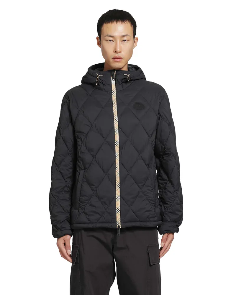 Burberry Hescott Hooded Down Jacket Black