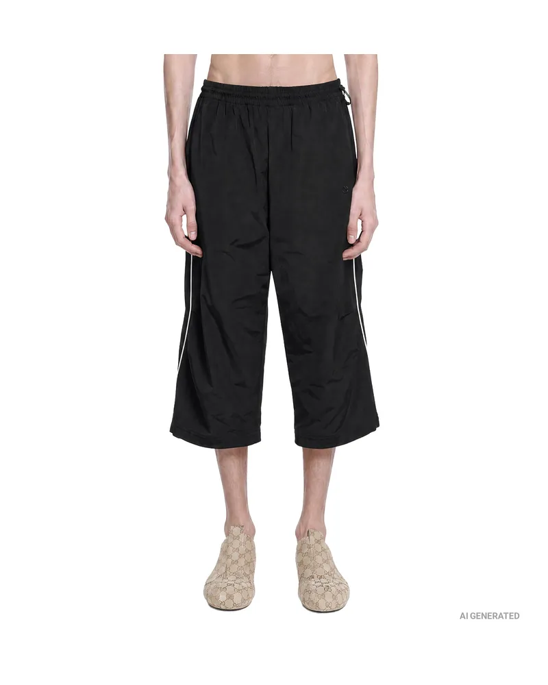Gucci Interlocking G Cotton Nylon Bermudas Black