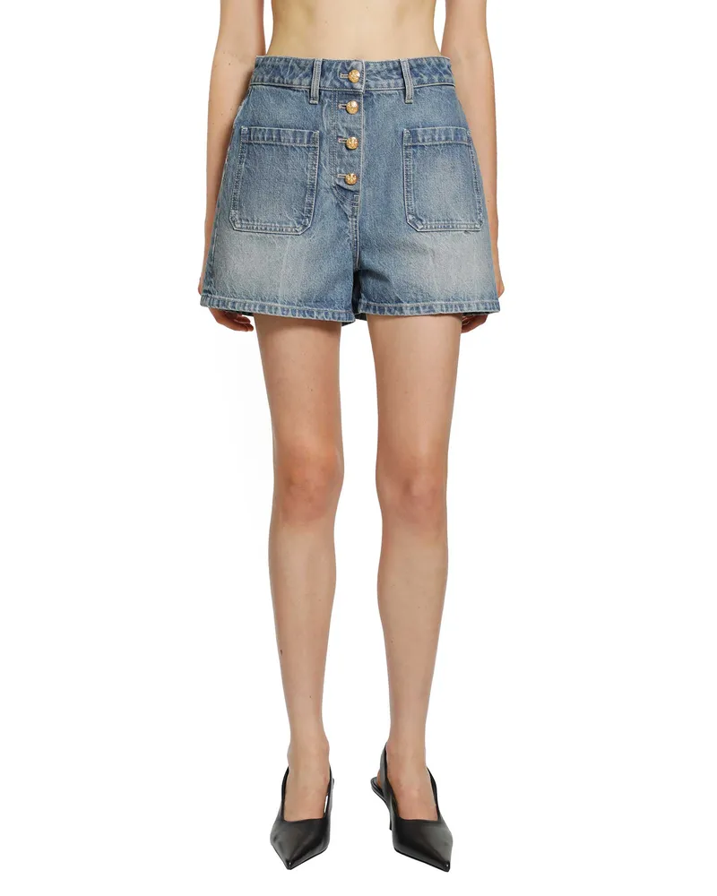 Valentino Garavani Denim Shorts Blue