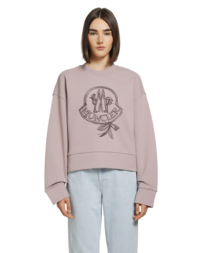 Moncler Ribbon Logo Sweatshirt Pink