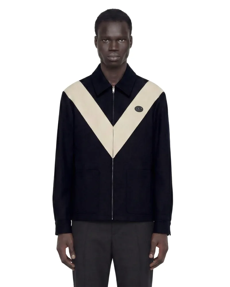Valentino Garavani Signature V Nylon Gabardine Jacket Black&white