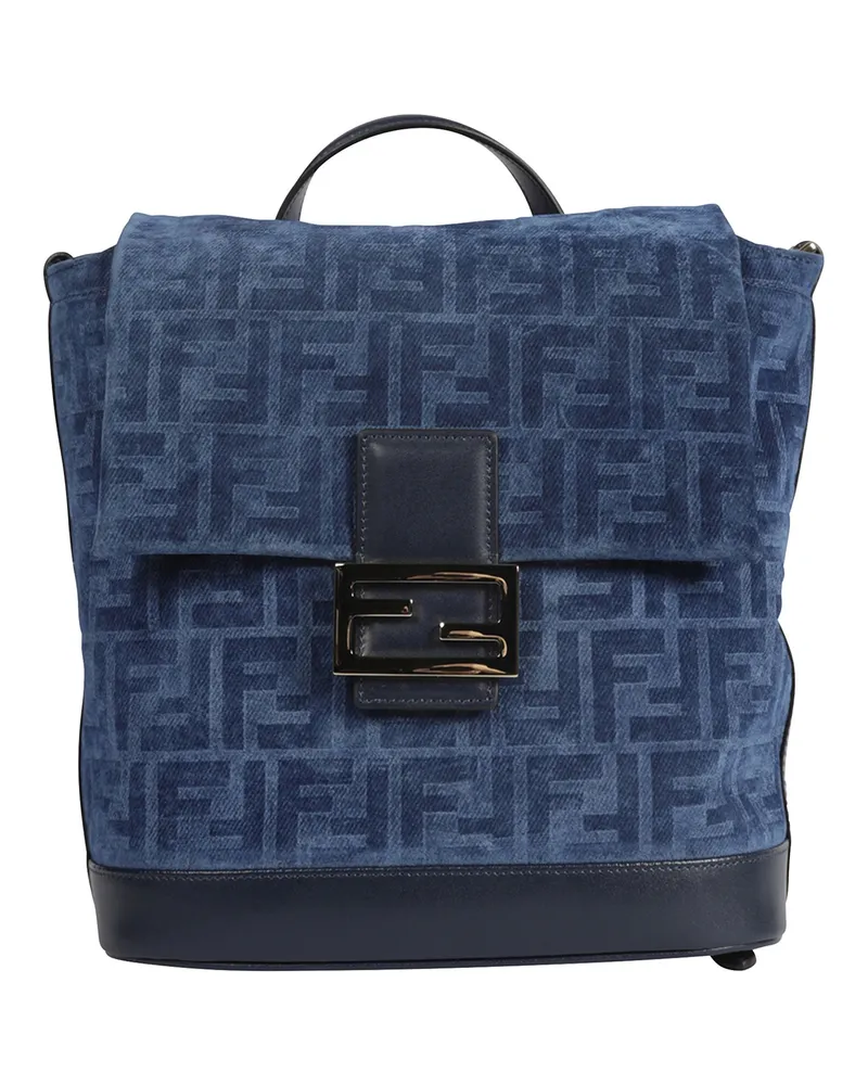 Fendi Denim Flocked FF Backpack 