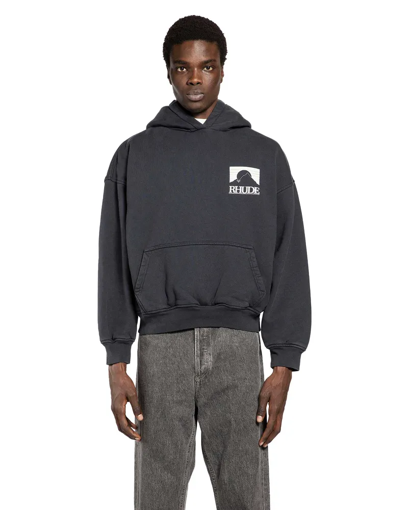RHUDE Moonlight Zip-Up Hoodie Black