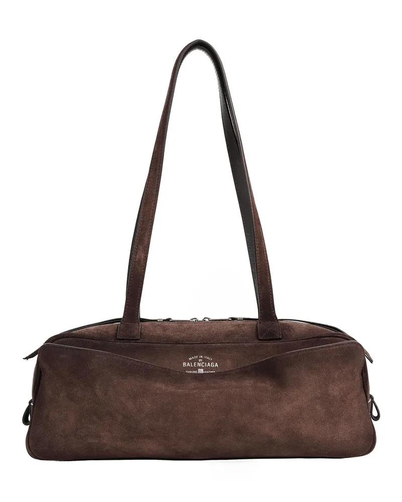 Balenciaga Carrie Bowling Small Bag Brown