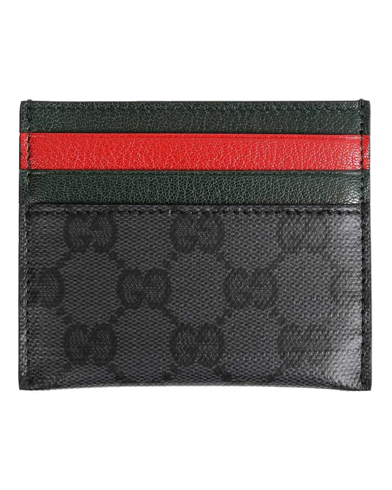 Gucci Web Card Slots Card Case Black