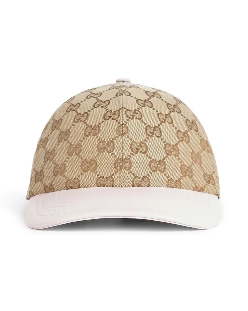 Gucci Cotton Hat with Lion Embroidery Beige