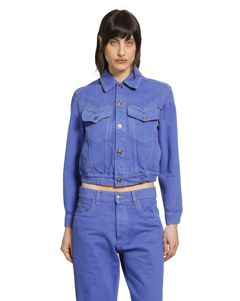 Versace WOMAN BLUE JACKETS Blue