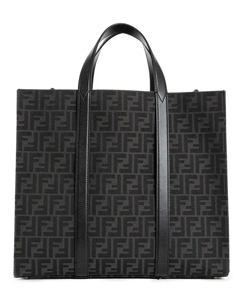 Fendi Ff Jacquard Tote Black